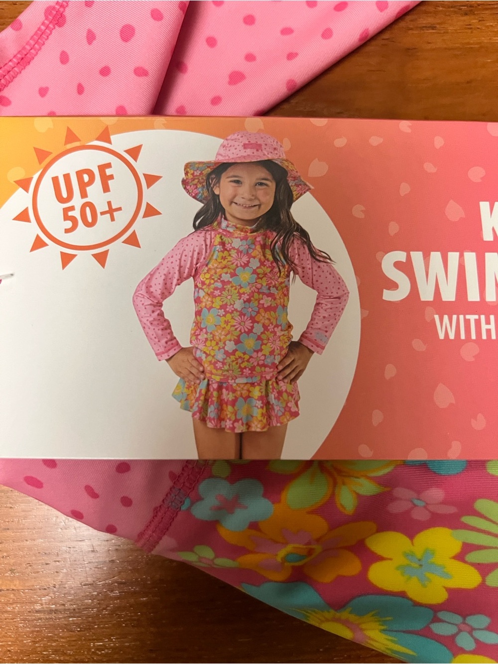 Skin Kids Floral Long-Sleeve Rashguard Swim Dress - Pink, Yellow, Blue size 6